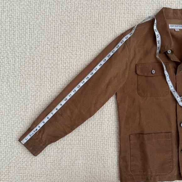 Gustin Men's Brown Waxes Trucker Jacket Size Medium - Picture 10 of 15